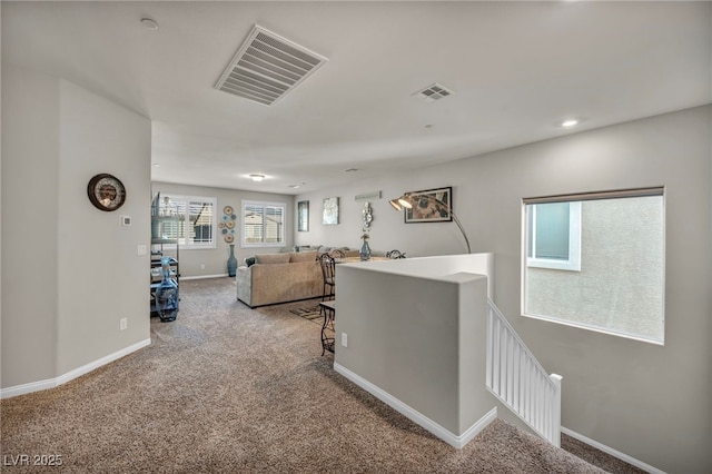 view of carpeted living room