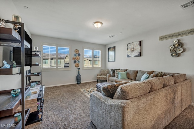 view of carpeted living room