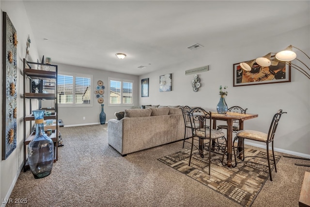 view of carpeted living room