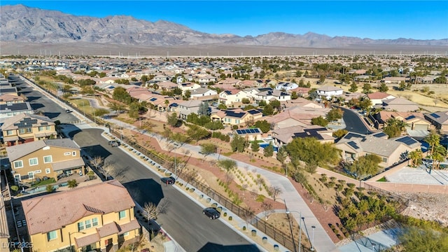 drone / aerial view with a mountain view