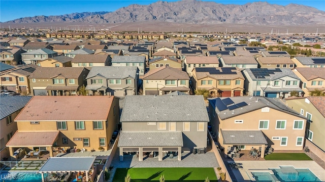 aerial view with a mountain view