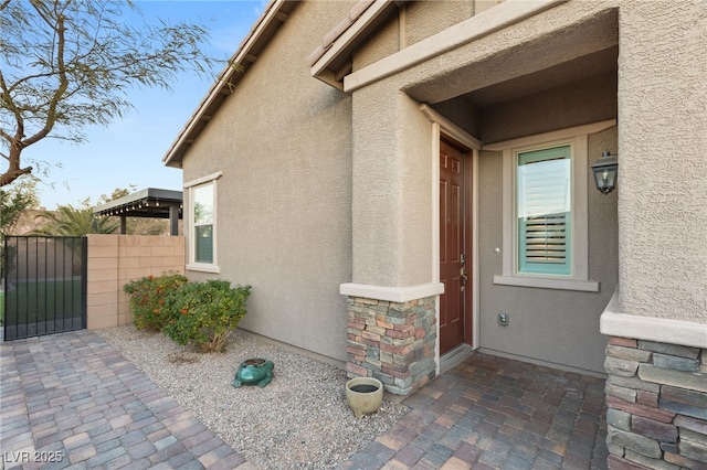 view of doorway to property