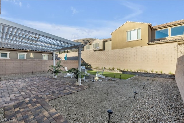 view of patio / terrace featuring a pergola