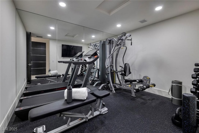 view of exercise room