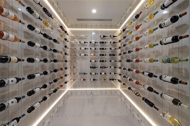 view of wine room