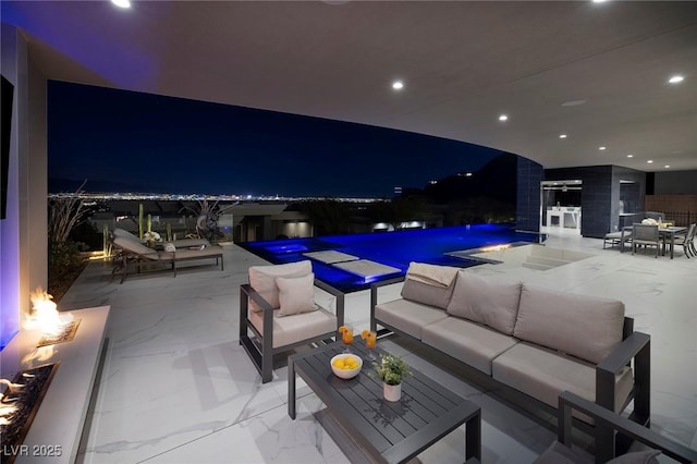 view of patio featuring an outdoor hangout area