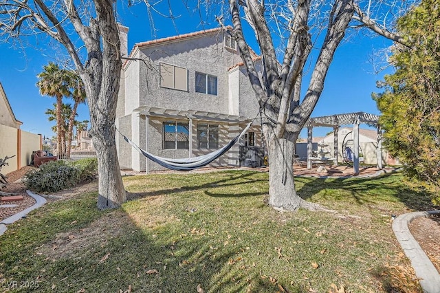 exterior space featuring a pergola