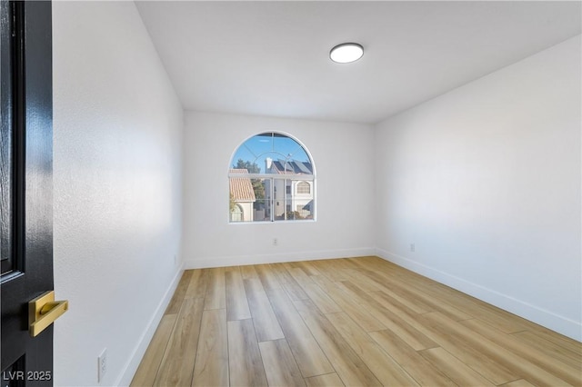 empty room featuring light hardwood / wood-style flooring