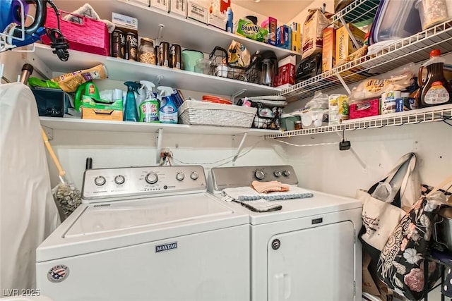 laundry room with washer and clothes dryer