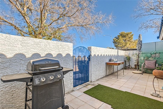 view of patio with grilling area