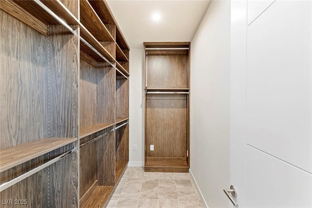 view of walk in closet