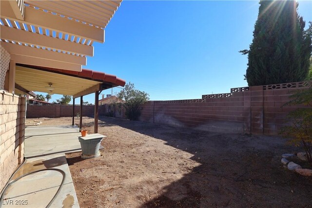 view of yard with a patio