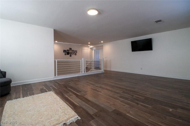 interior space featuring dark hardwood / wood-style flooring