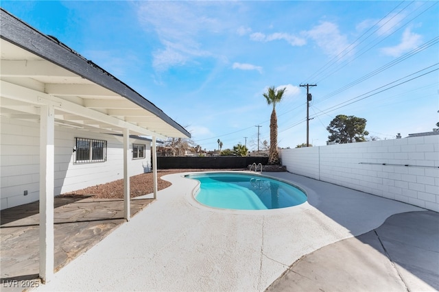 view of pool with a patio area