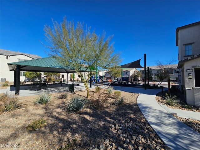 846 Star Estates Ave, North Las Vegas, NV 89086 - view of property's community with a gazebo and a residential view