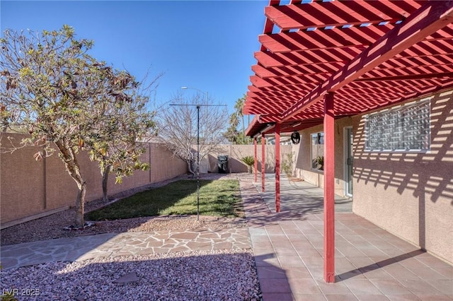 view of patio with a pergola