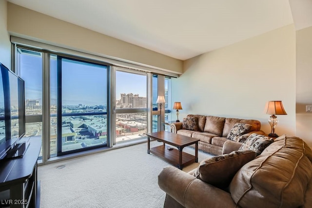 view of carpeted living room