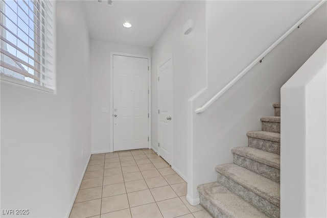 view of tiled foyer