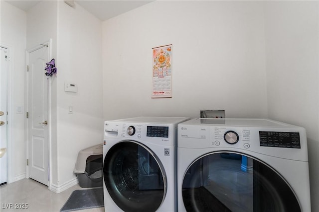 washroom featuring separate washer and dryer