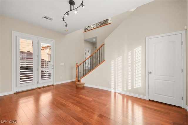 entryway featuring wood-type flooring