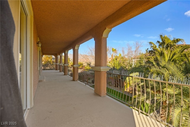 view of patio with a balcony