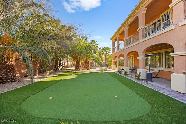 view of community featuring a patio