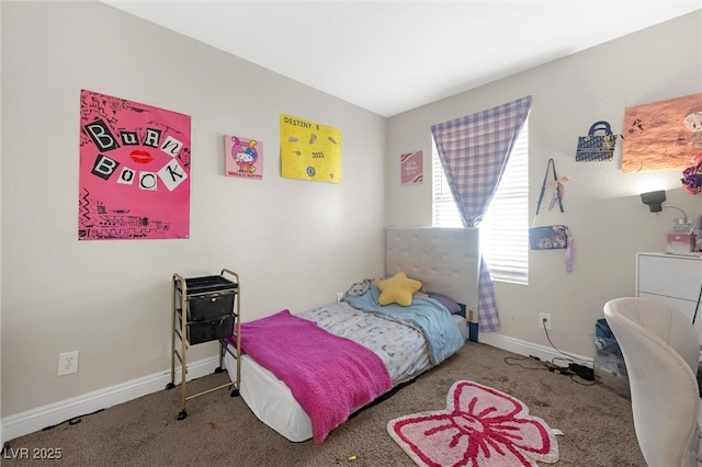 bedroom with carpet floors