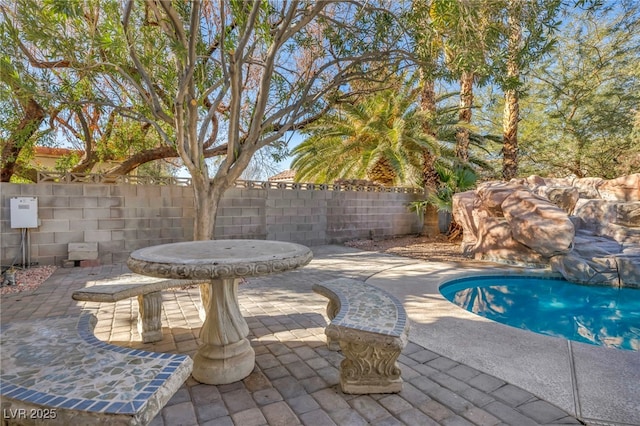 view of pool with a patio