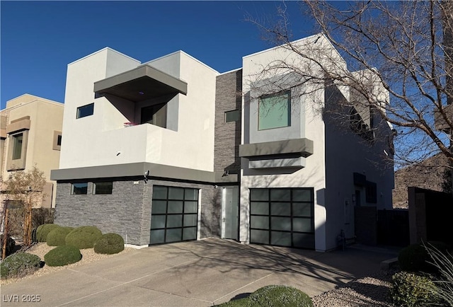 modern home with a garage