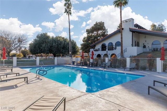 view of pool with a patio area