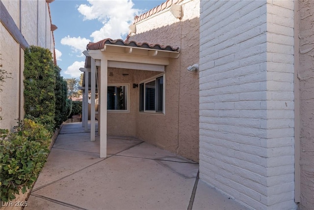 exterior space with a patio