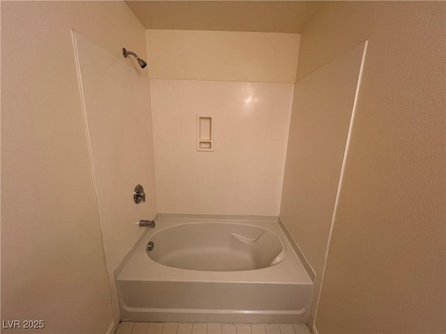 bathroom with tile patterned flooring