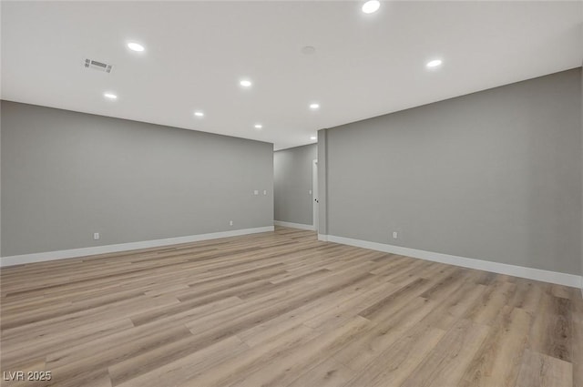 empty room featuring light hardwood / wood-style floors