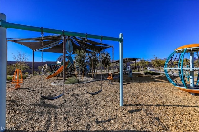 view of jungle gym