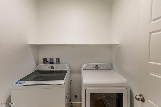 laundry area featuring washer and dryer