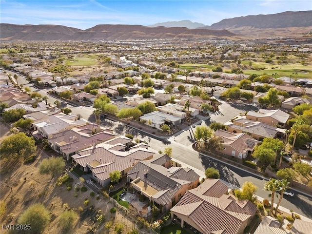 bird's eye view featuring a mountain view