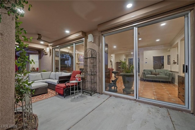 view of patio with outdoor lounge area