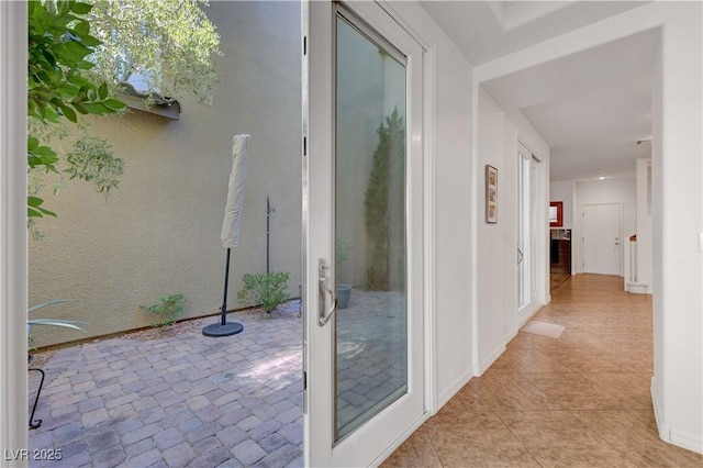 hall with french doors