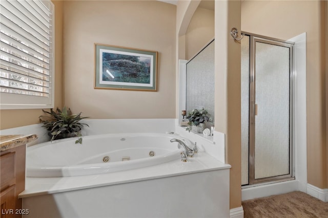 10372 Hawks Wing St, Las Vegas, NV 89178 - bathroom featuring vanity and independent shower and bath