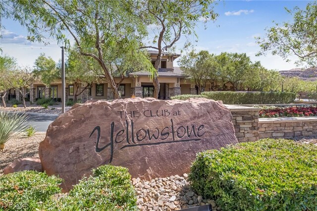 view of community sign