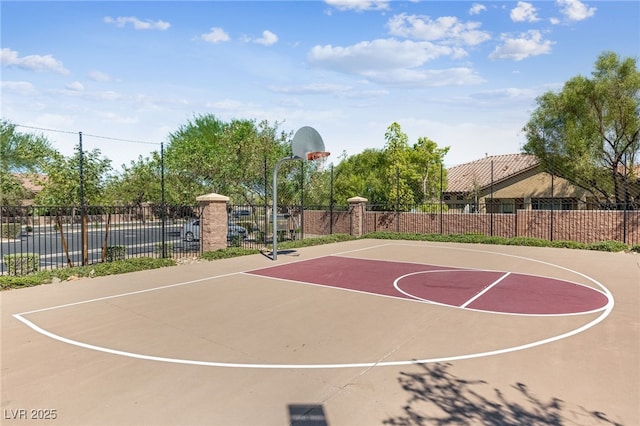 view of sport court