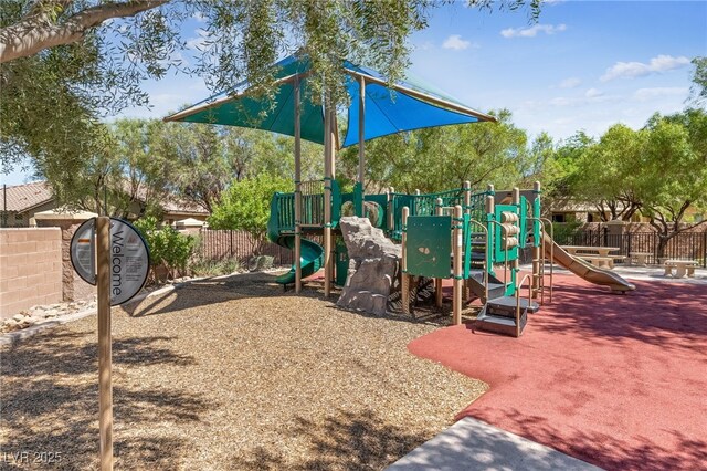 view of jungle gym