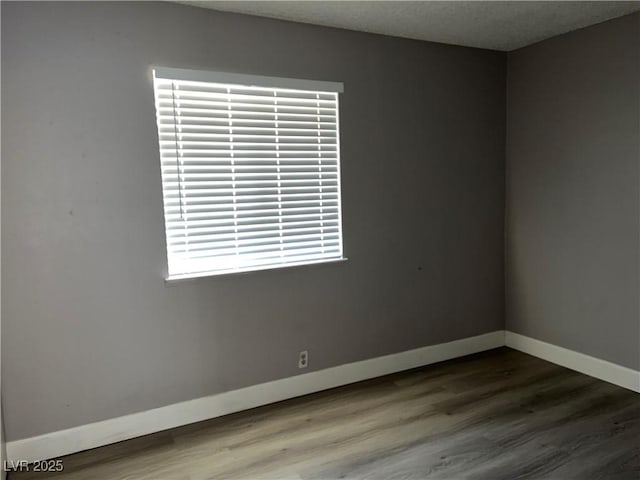 unfurnished room with wood-type flooring