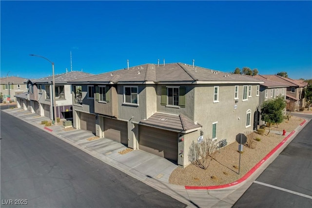 exterior space featuring a garage