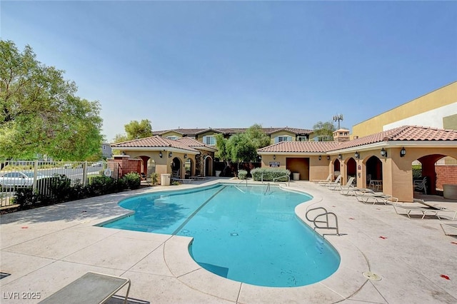 view of pool featuring a patio area