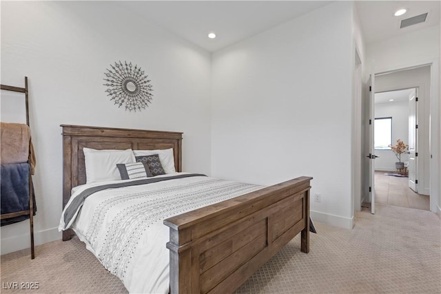 view of carpeted bedroom