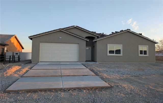 view of front of home featuring a garage