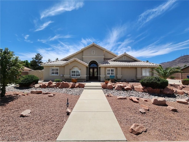 view of front of home featuring french doors