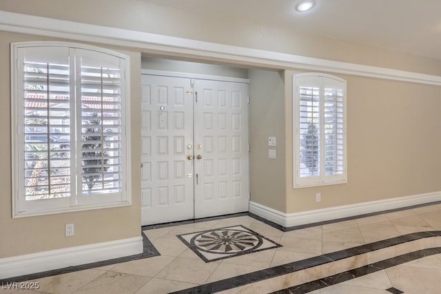 entryway with a wealth of natural light