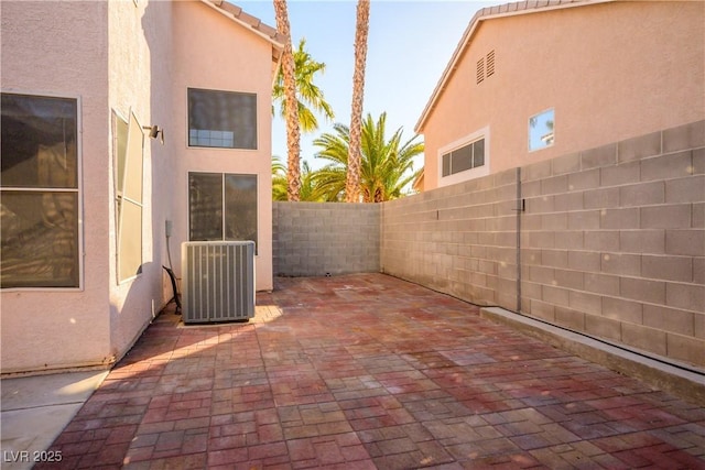 view of patio / terrace with central AC